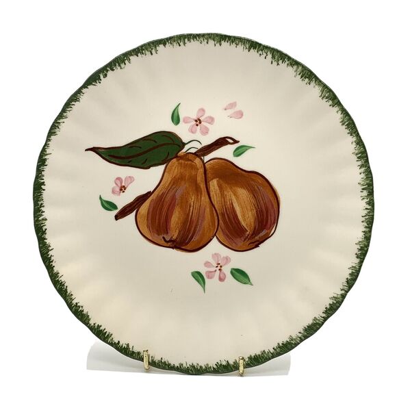 Blue Ridge 8.5" Plate Pears Country Fair Luncheon Southern Potteries Vintage USA - Picture 2 of 10